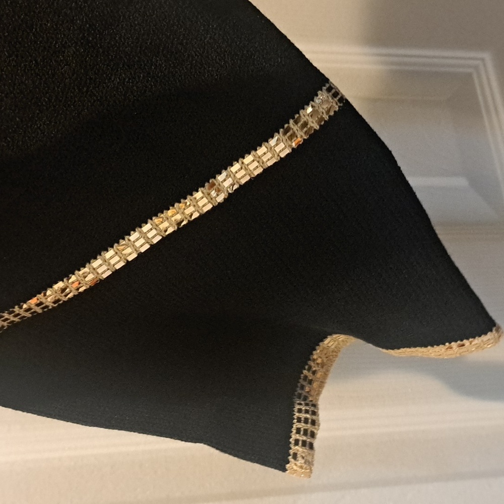 St. John By Marie Gray  Black and Gold Knit Evening Jacket Sz 2 - Picture 4 of 7